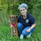 Therapihundeteam beim Shooting
